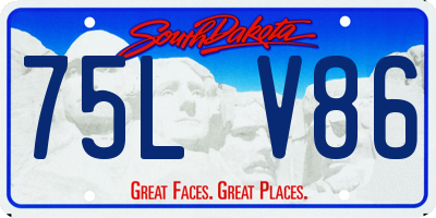 SD license plate 75LV86