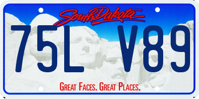 SD license plate 75LV89