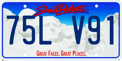 SD license plate 75LV91