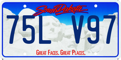 SD license plate 75LV97