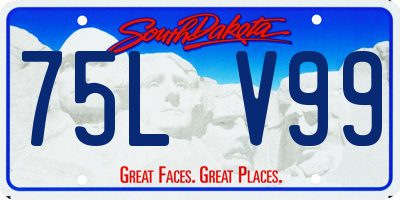 SD license plate 75LV99