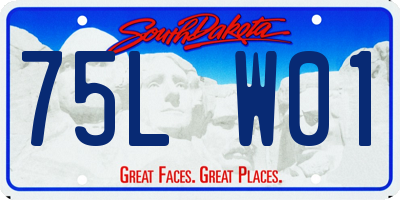 SD license plate 75LW01