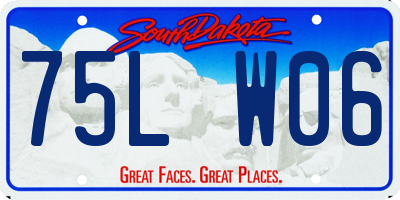 SD license plate 75LW06