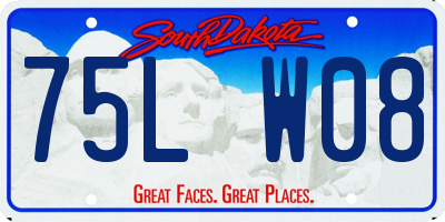 SD license plate 75LW08