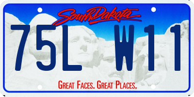 SD license plate 75LW11