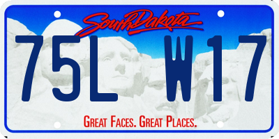 SD license plate 75LW17