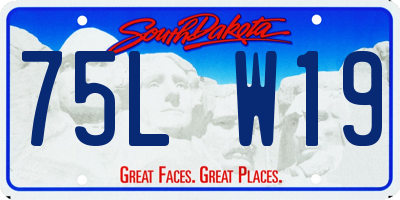 SD license plate 75LW19