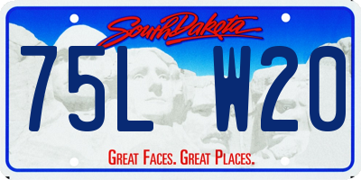 SD license plate 75LW20
