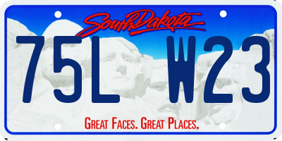 SD license plate 75LW23