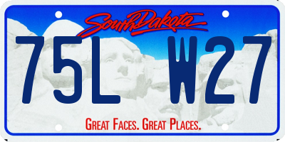 SD license plate 75LW27