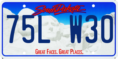SD license plate 75LW30