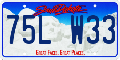 SD license plate 75LW33
