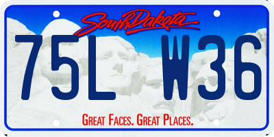 SD license plate 75LW36