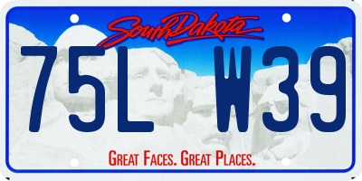 SD license plate 75LW39