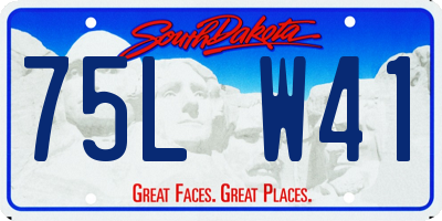 SD license plate 75LW41