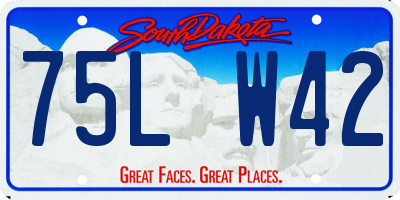 SD license plate 75LW42
