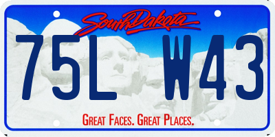 SD license plate 75LW43