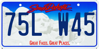 SD license plate 75LW45