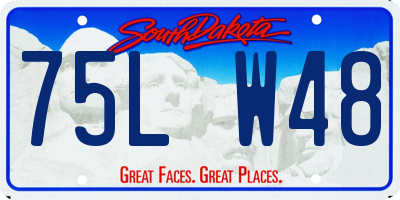 SD license plate 75LW48