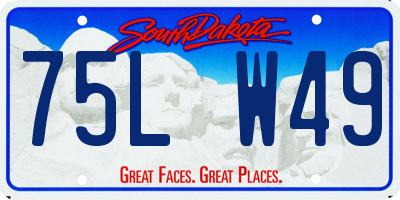 SD license plate 75LW49