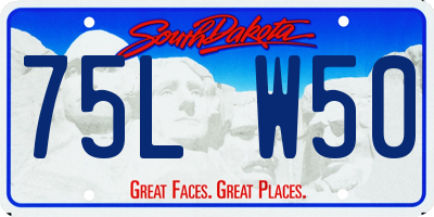 SD license plate 75LW50