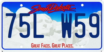 SD license plate 75LW59
