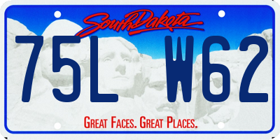 SD license plate 75LW62