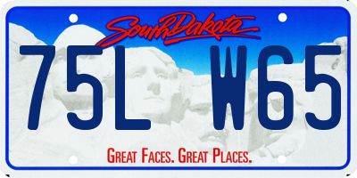 SD license plate 75LW65