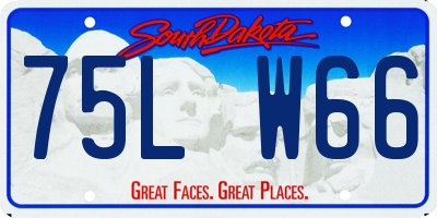 SD license plate 75LW66