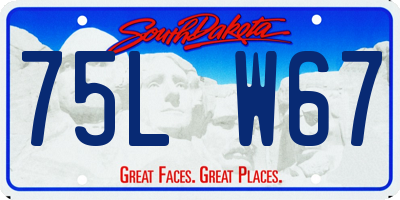 SD license plate 75LW67