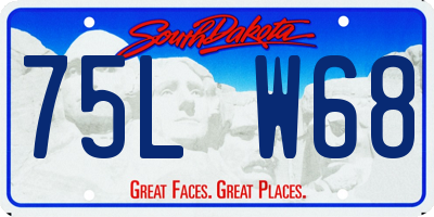 SD license plate 75LW68