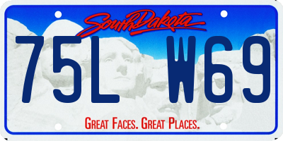 SD license plate 75LW69
