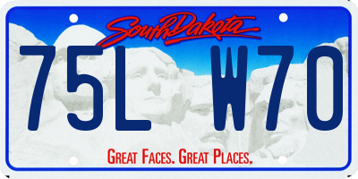 SD license plate 75LW70