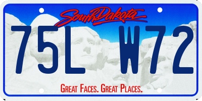 SD license plate 75LW72