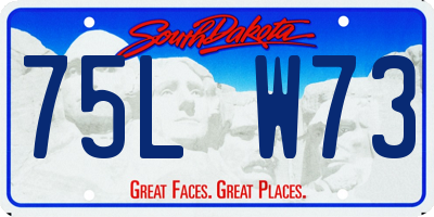 SD license plate 75LW73