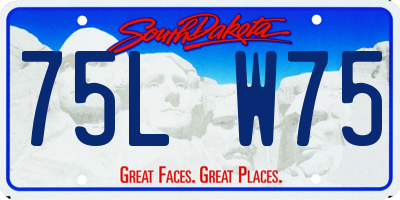 SD license plate 75LW75