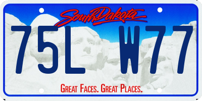 SD license plate 75LW77