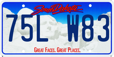 SD license plate 75LW83