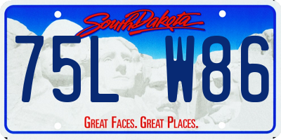 SD license plate 75LW86
