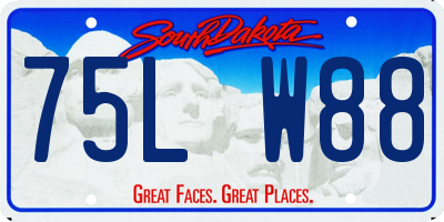 SD license plate 75LW88