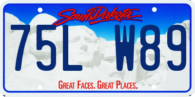 SD license plate 75LW89
