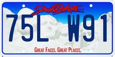 SD license plate 75LW91