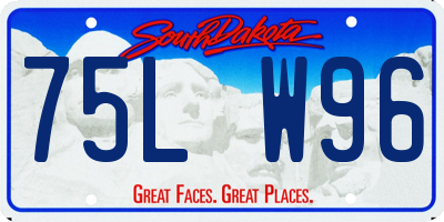 SD license plate 75LW96