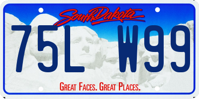 SD license plate 75LW99