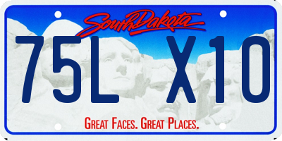 SD license plate 75LX10