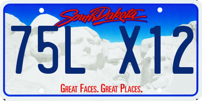SD license plate 75LX12