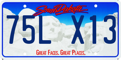 SD license plate 75LX13