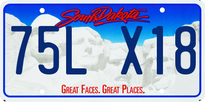 SD license plate 75LX18