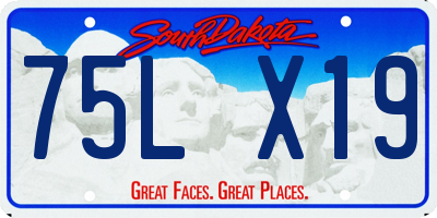 SD license plate 75LX19