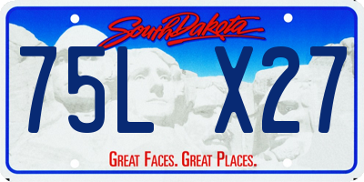 SD license plate 75LX27